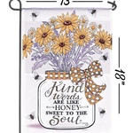 Flag Daisies Kind Words Like Honey 13x18