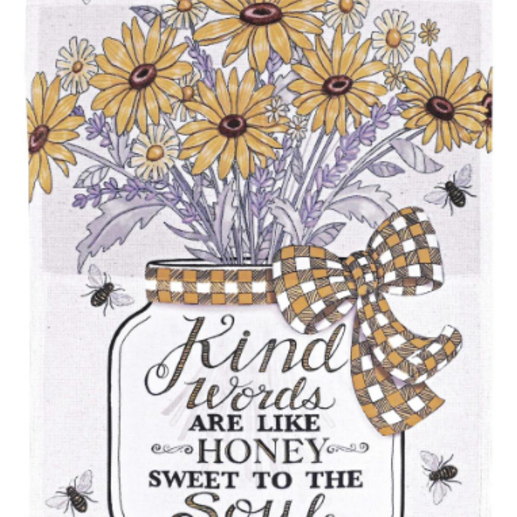 Flag Daisies Kind Words Like Honey 13x18
