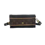 Upcycled Designs Madison Shoulder Bag in Black Leather Upcycled LV