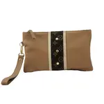 Upcycled Designs Cathy Wristlet in Mocha Mousse Leather Upcycled LV