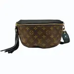 Upcycled Designs Britt Belt Bag in Black Leather Upcycled LV Full Front