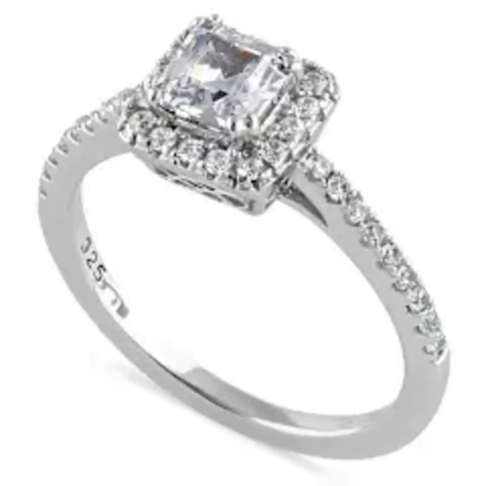 RLD Silver Square Halo Ring