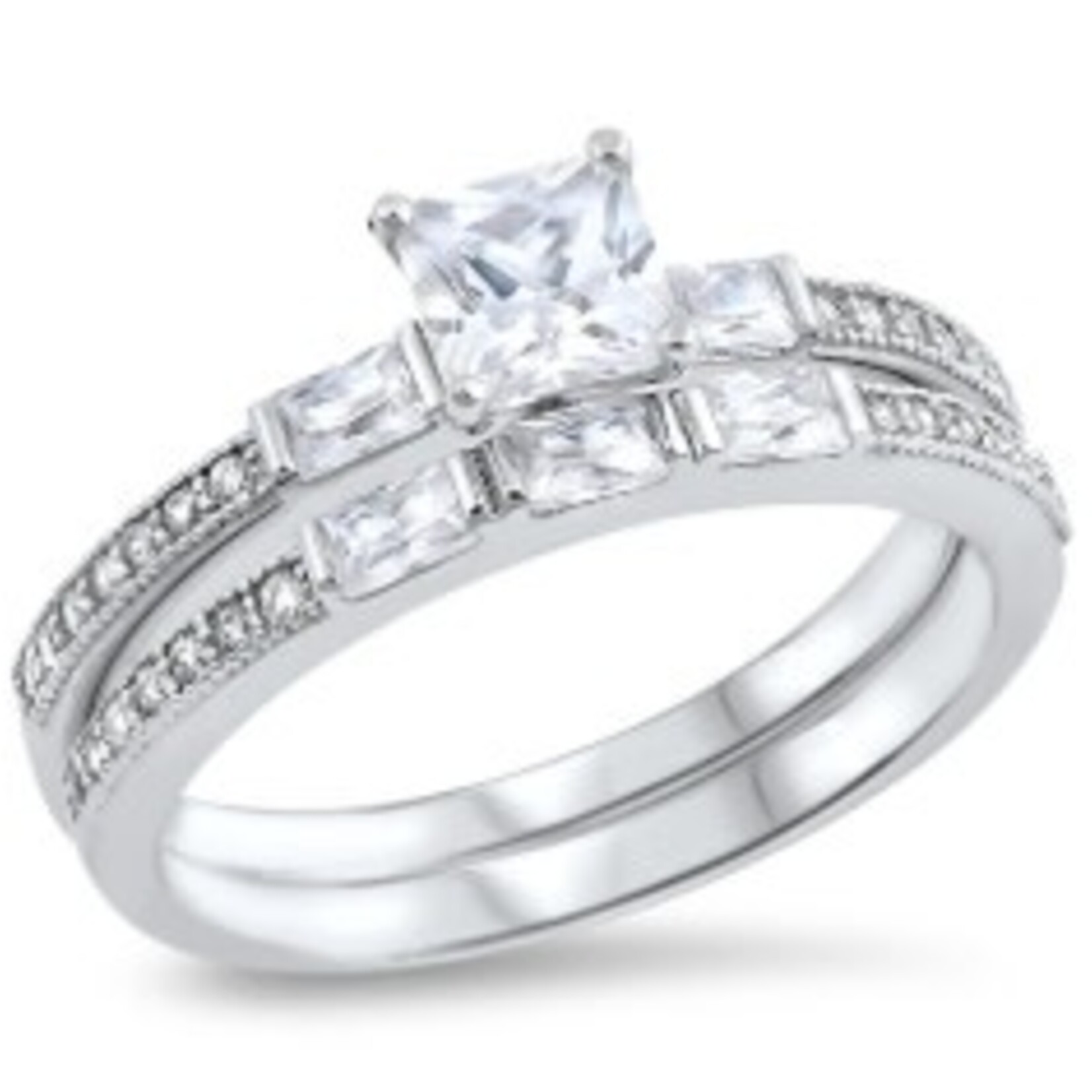 Lily Ana Silver Princess Bridal Set