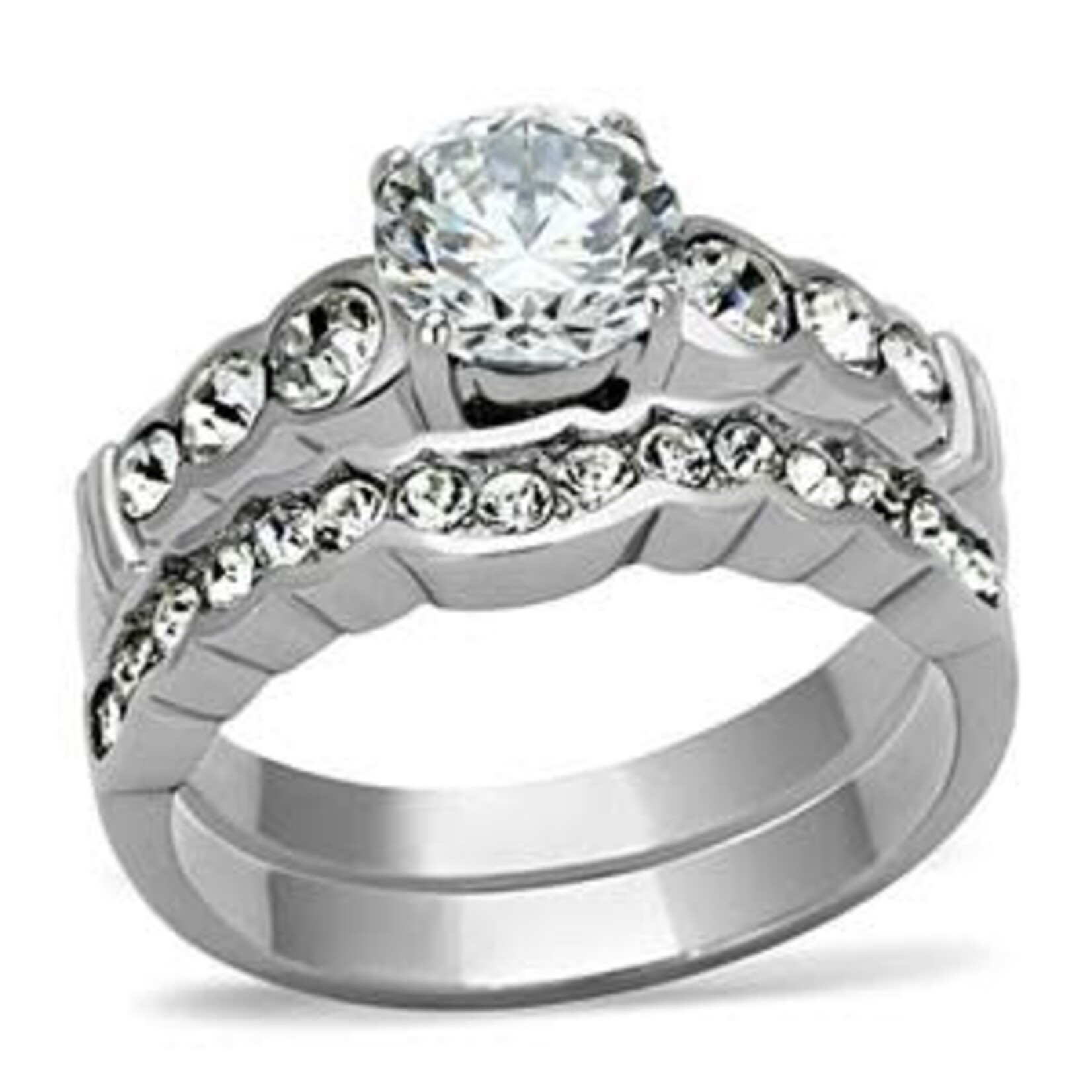 ROS ROS Steel CZ Ring