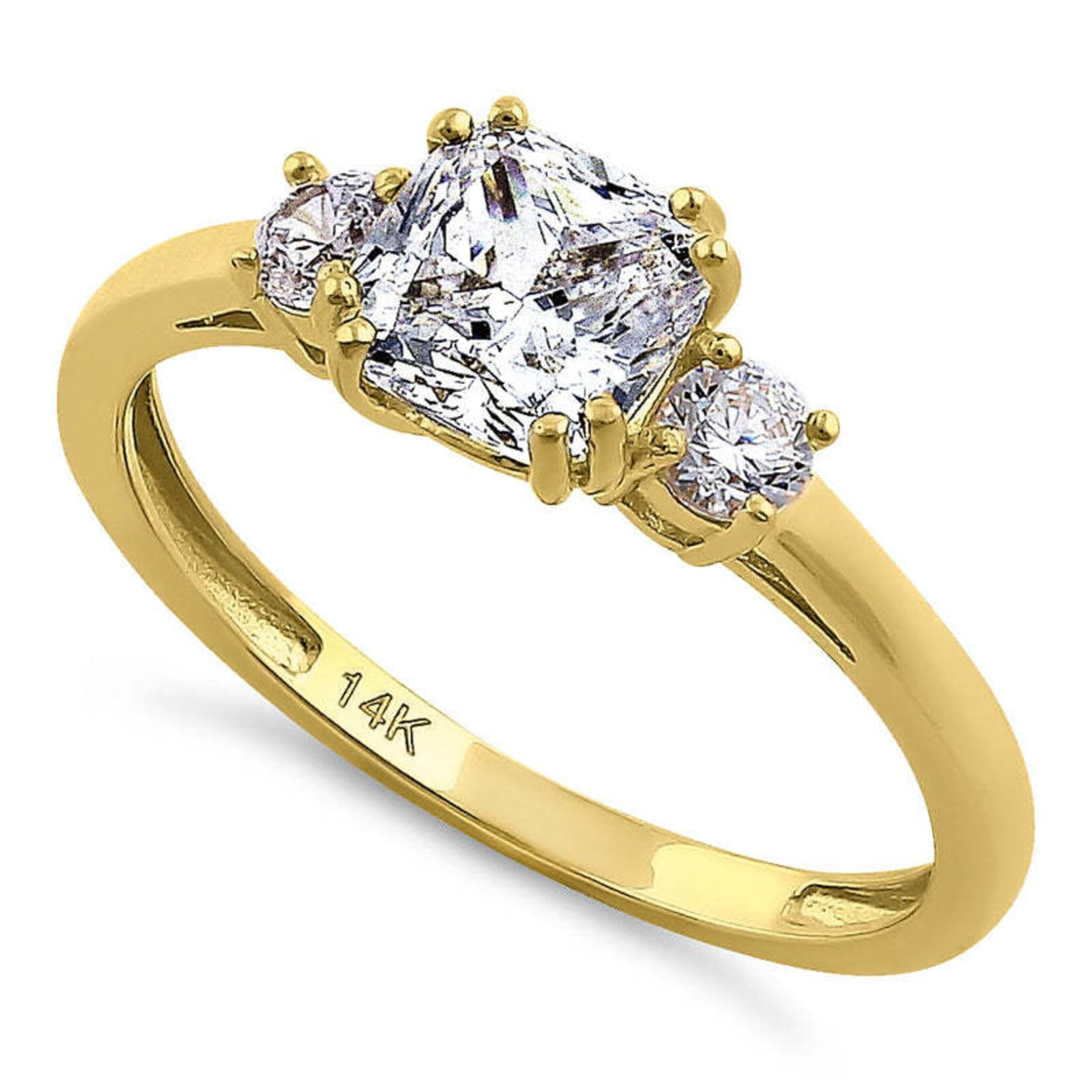 RLD 14K YG 1.4C Cushion Cut Ring