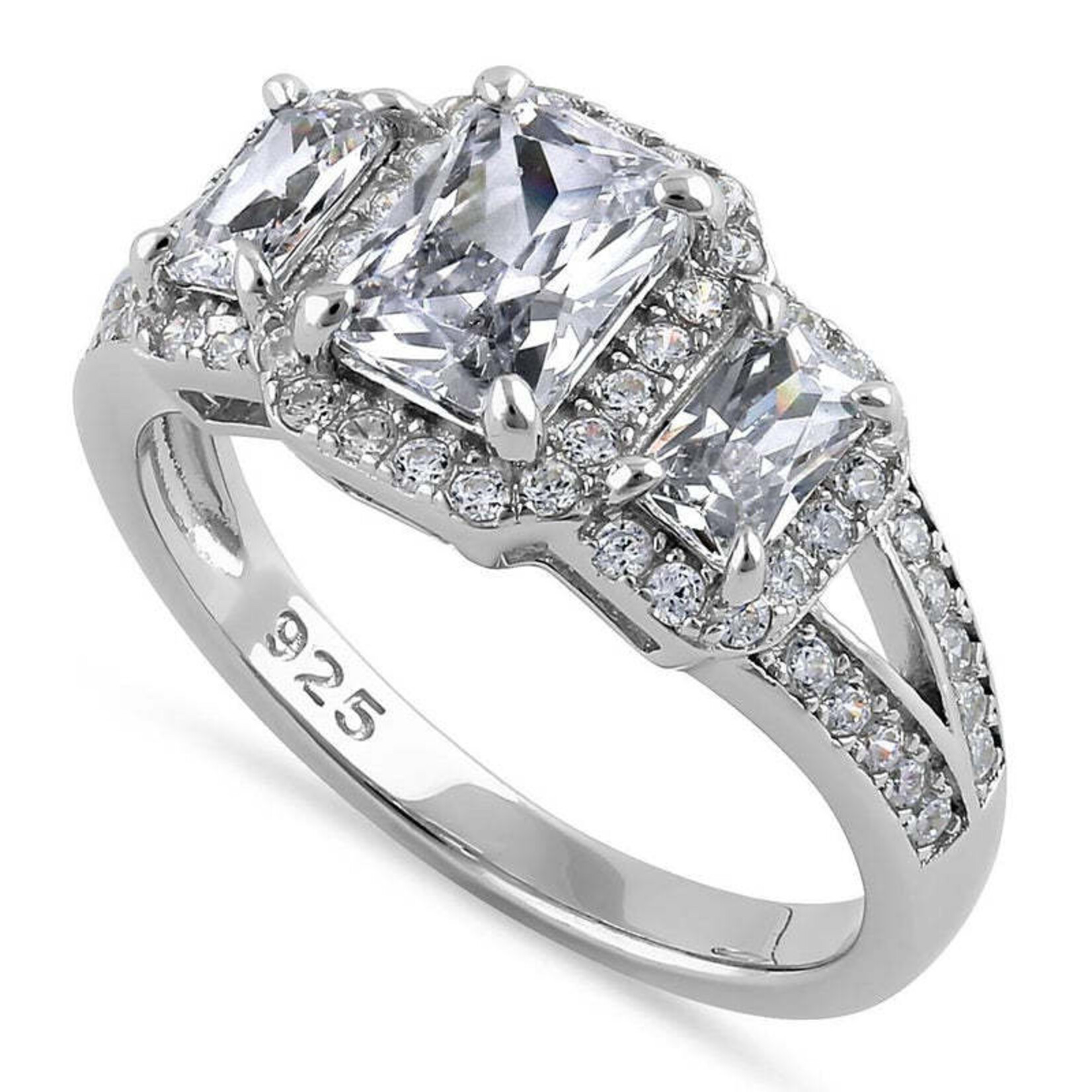 RLD RLD 925 3 EM Halo (1.06ctw Center)