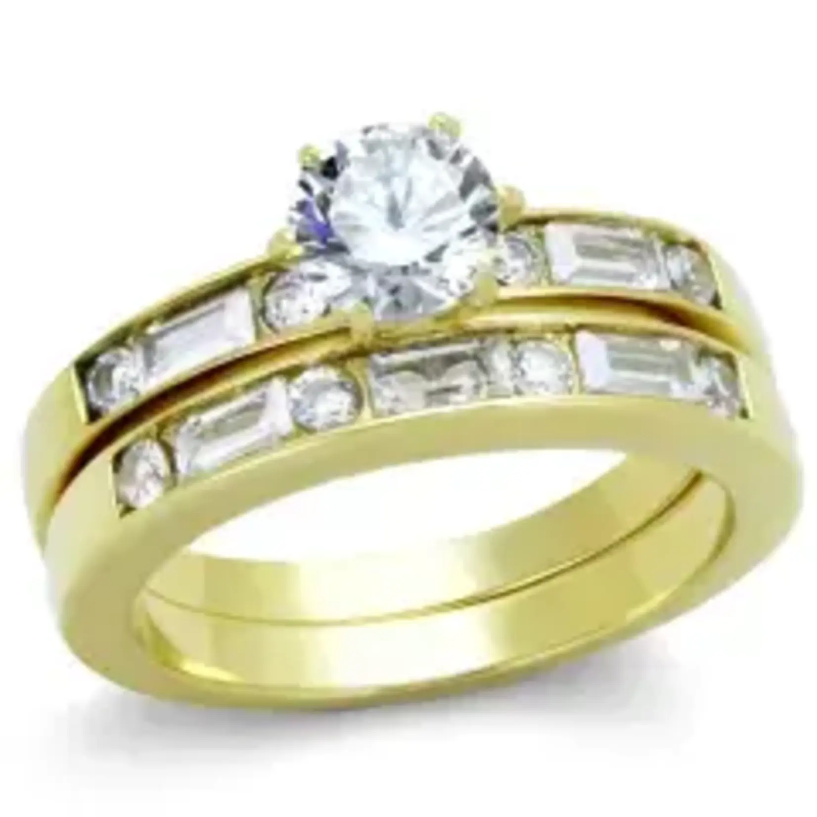 ROS ROS CZ Wedding Ring Set