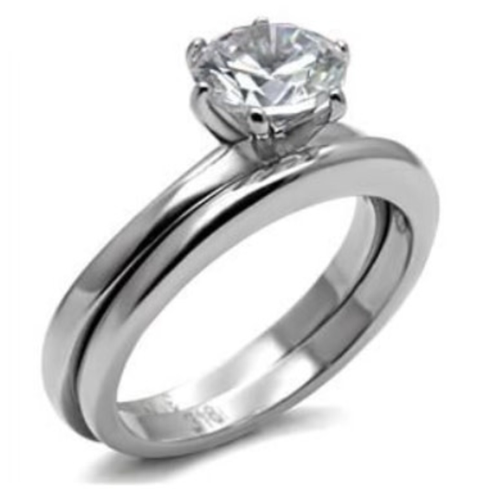 ROS Classic Solitaire Wedding Set