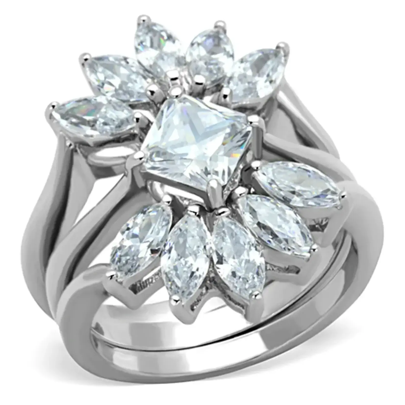 ROS ROS Steel CZ Ring