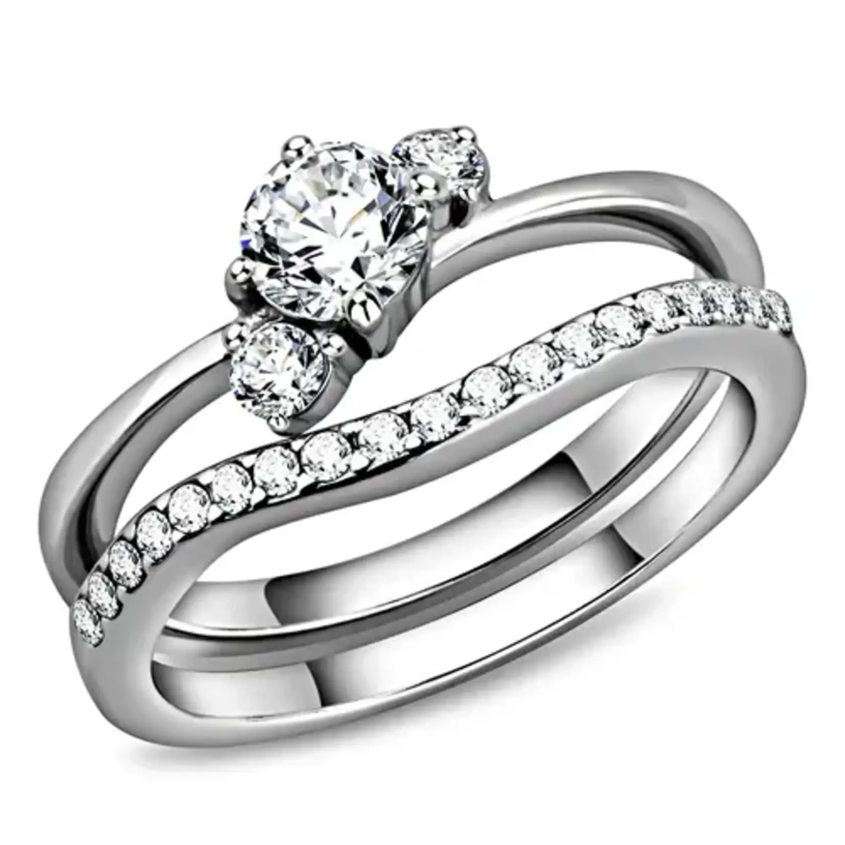 ROS ROS Steel CZ Ring SKU: