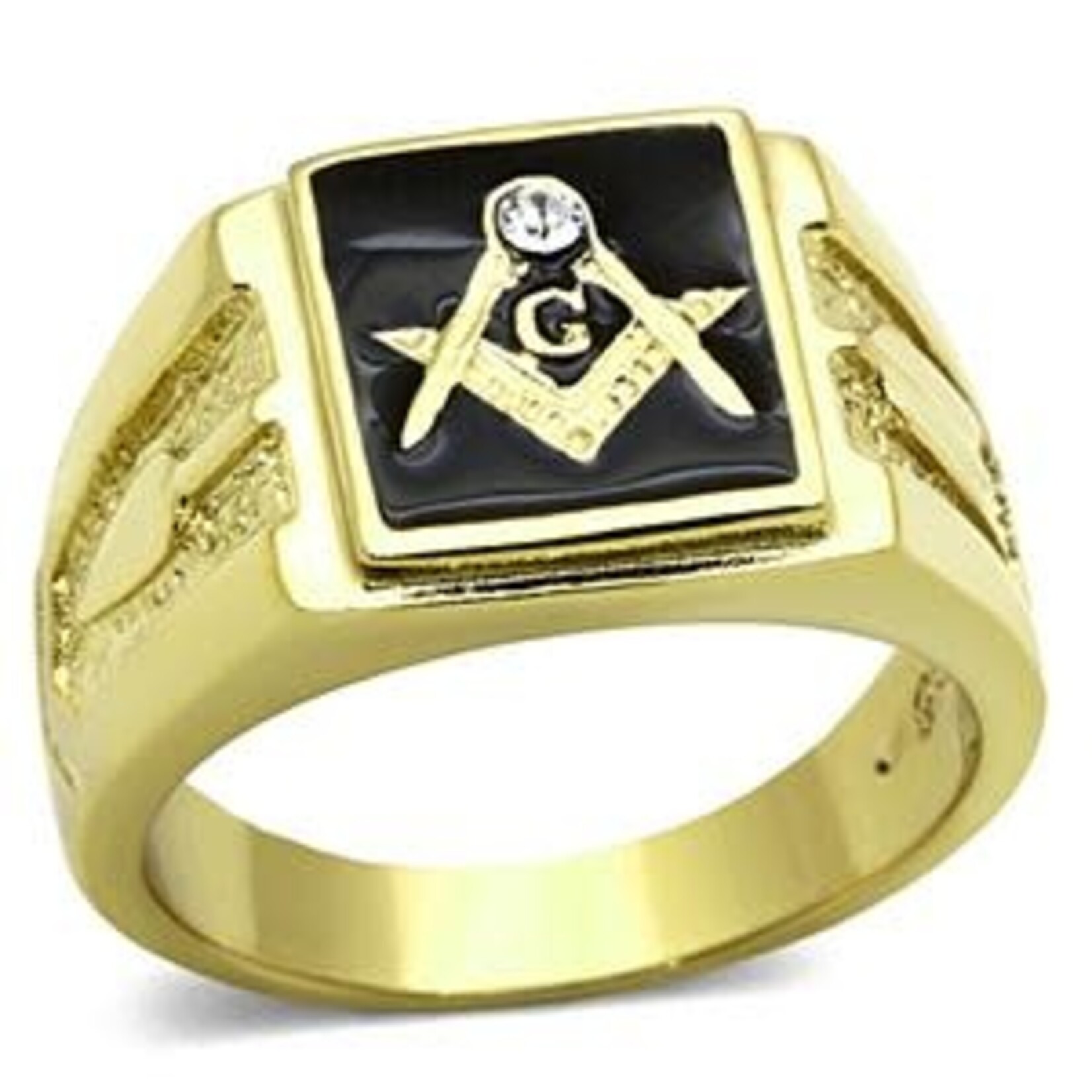 ROS Stainless Steel Masonic Ring