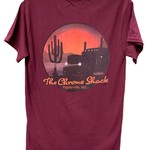The Chrome Shack Maroon Retro T-Shirt