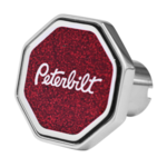 Peterbilt Logo Octagon Knob Metallic Red 481