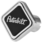 Peterbilt Logo Square knob Metallic Black 195