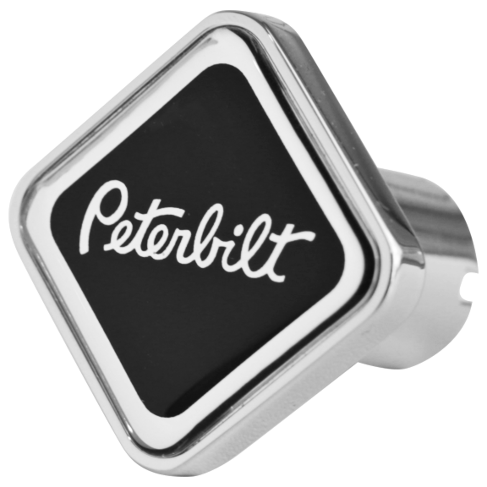 Peterbilt Logo Square knob Metallic Black 195