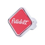 Peterbilt Logo Square Knob Red/Chrome 440