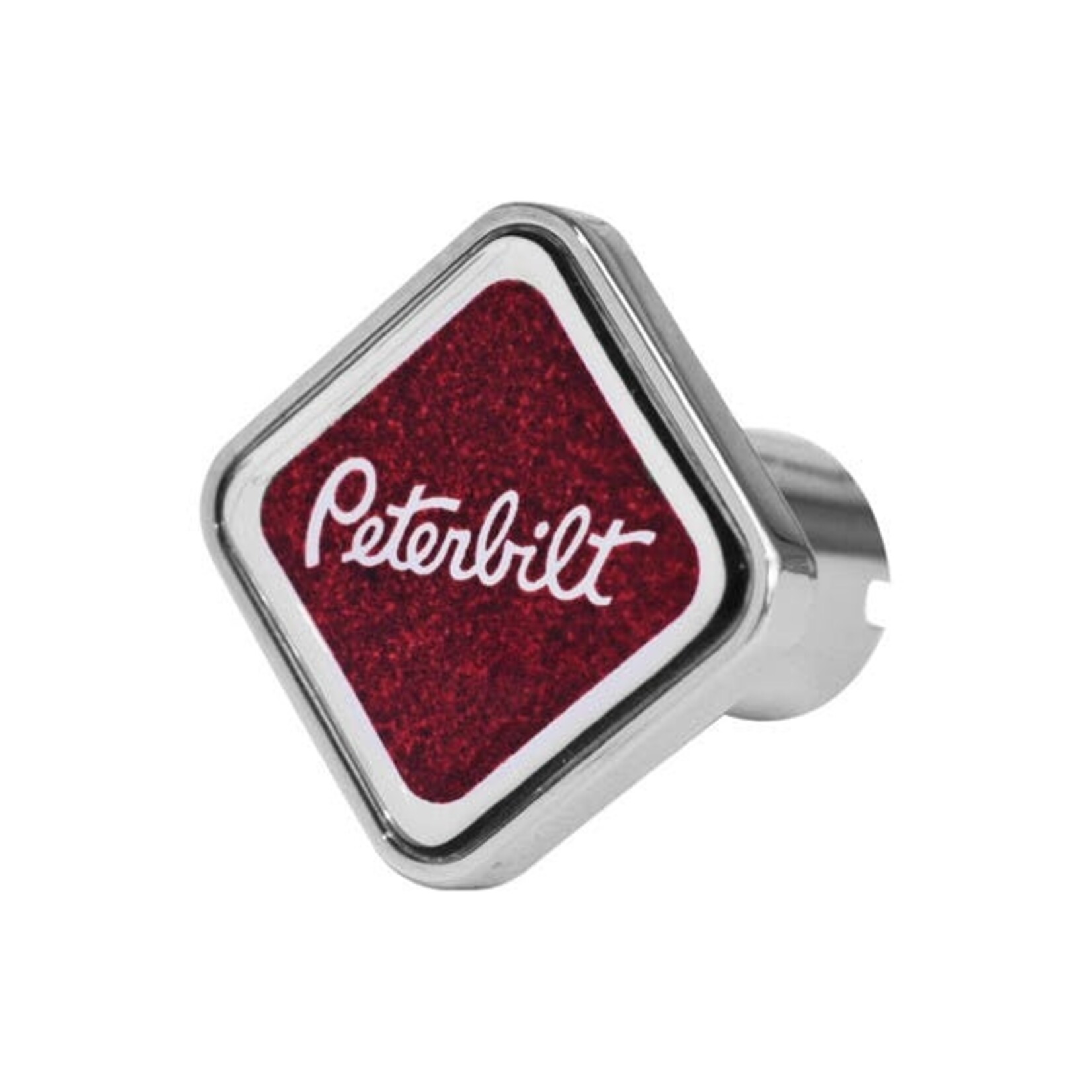 Peterbilt Logo Square Knob Metallic Red 481