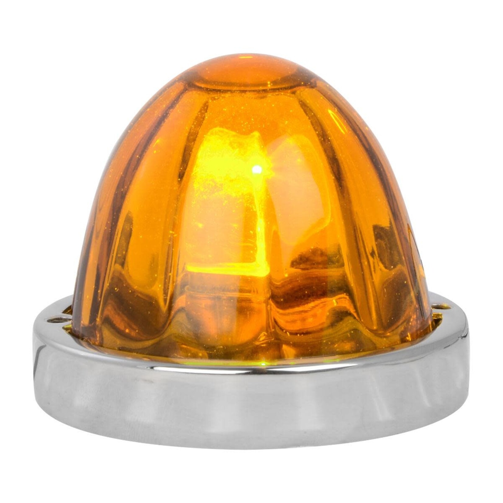 Light Amber Watermelon Glass Flush Mount Kit