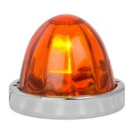 Dark Amber Watermelon Glass Flush Mount Kit