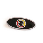 Oval Peterbilt Emblem With Detroit Logo