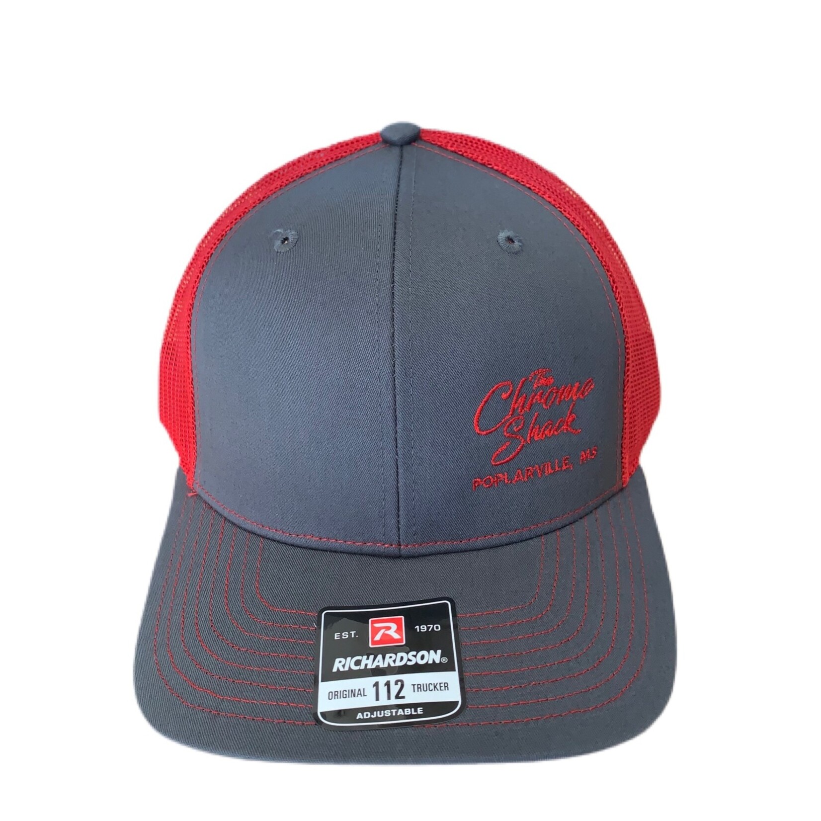 The Chrome Shack Hat - Charcoal/Red