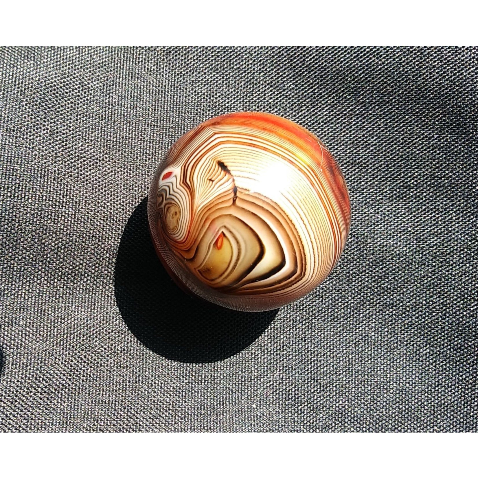 Natural Silk Banded Lace Agate Crystal Sphere / Knots