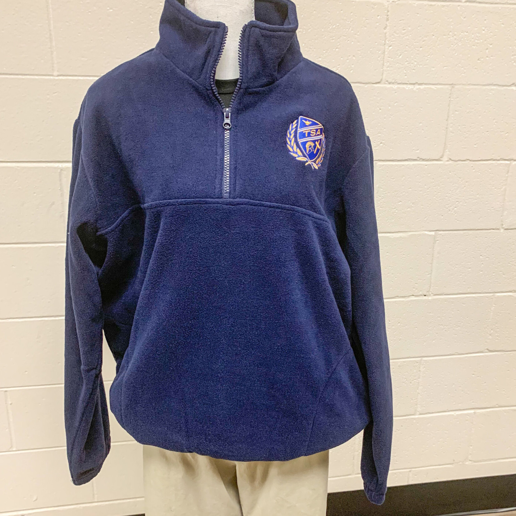 Fleece Half Zip Navy YL