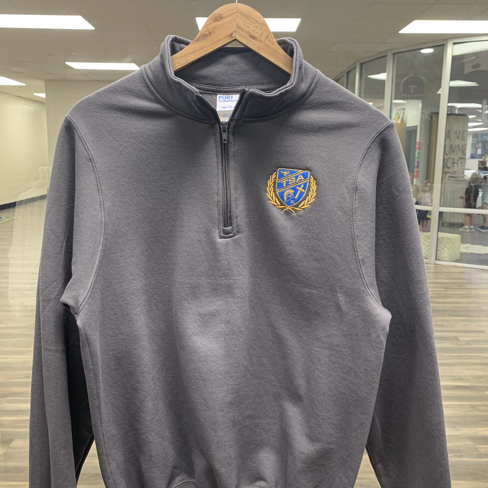 Port Authority Quarter Zip Pullover w/ Crest(Chapel Approved)