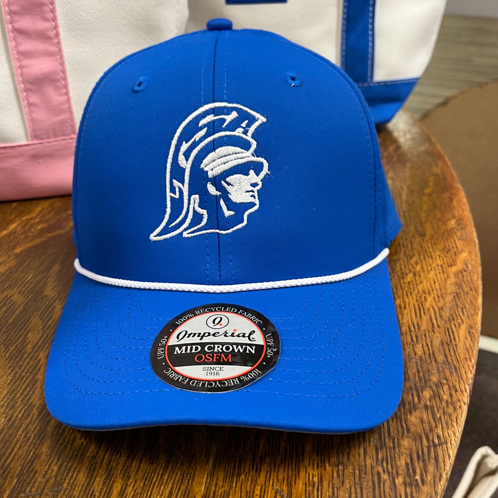 Royal Blue Rope Hat w? Trojan Head