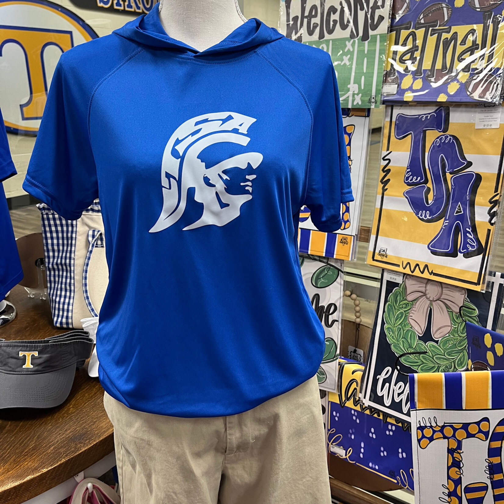 A4 Hooded Dri Fit W/ Trojan Head
