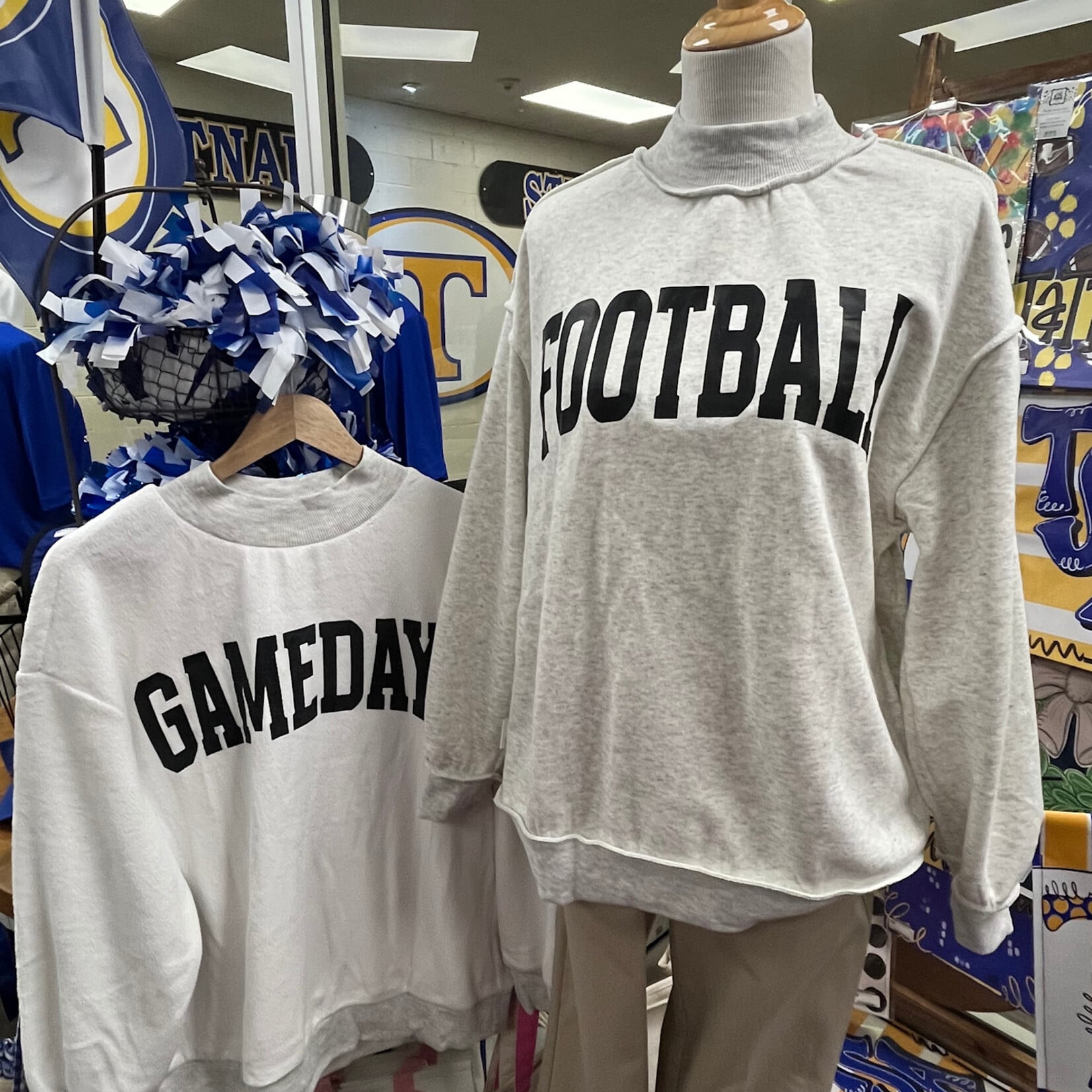 Football/Game Day Reversible Mock Sweatshirt