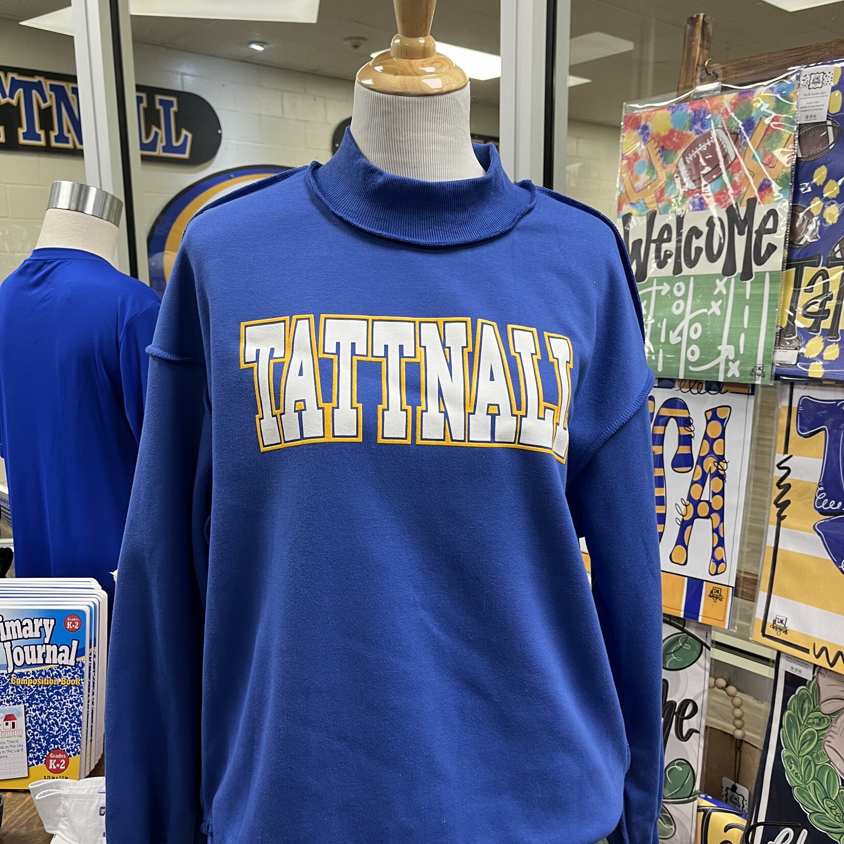 Royal Blue Tattnall  Mocked Sweatshirt