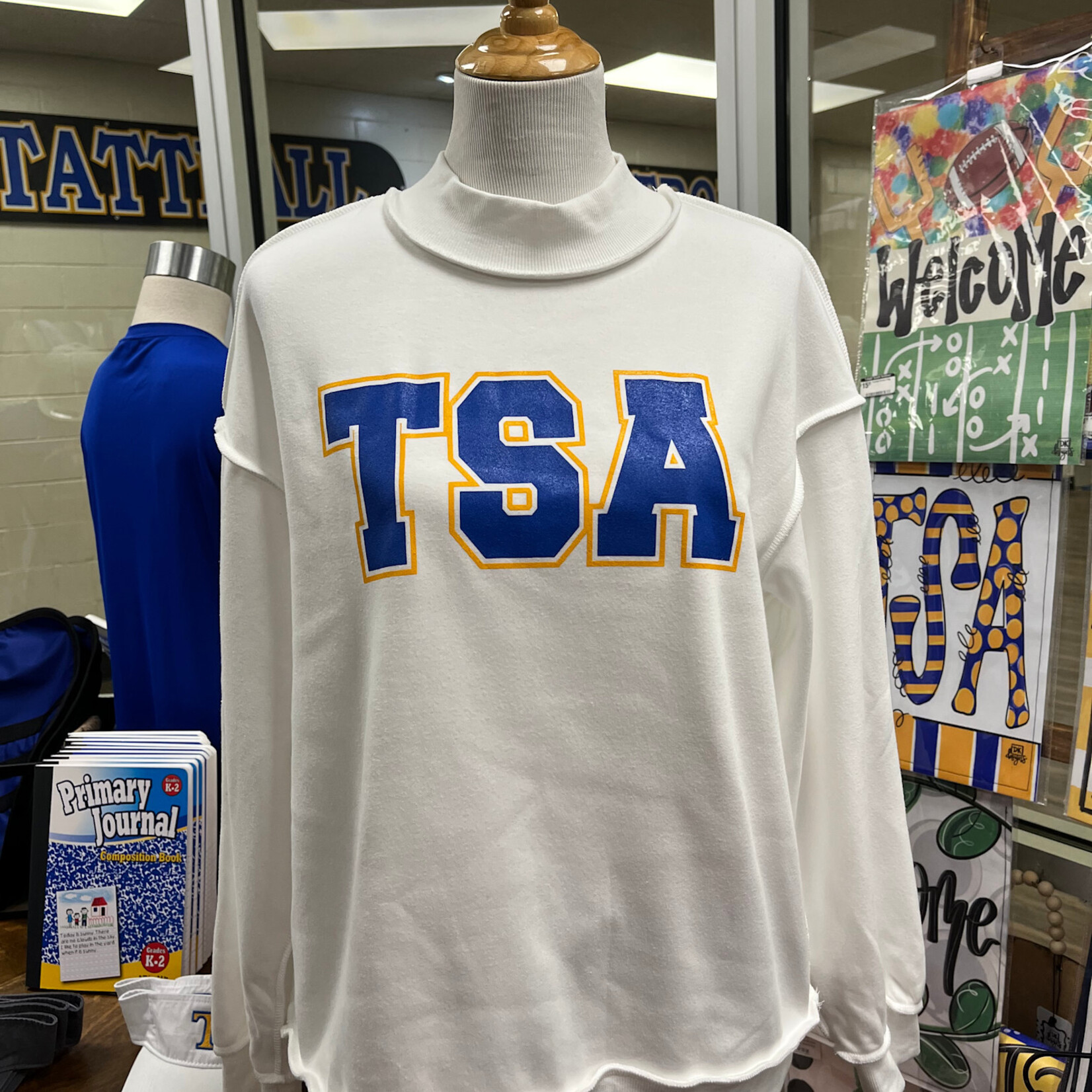 White TSA Mocked Sweatshirt