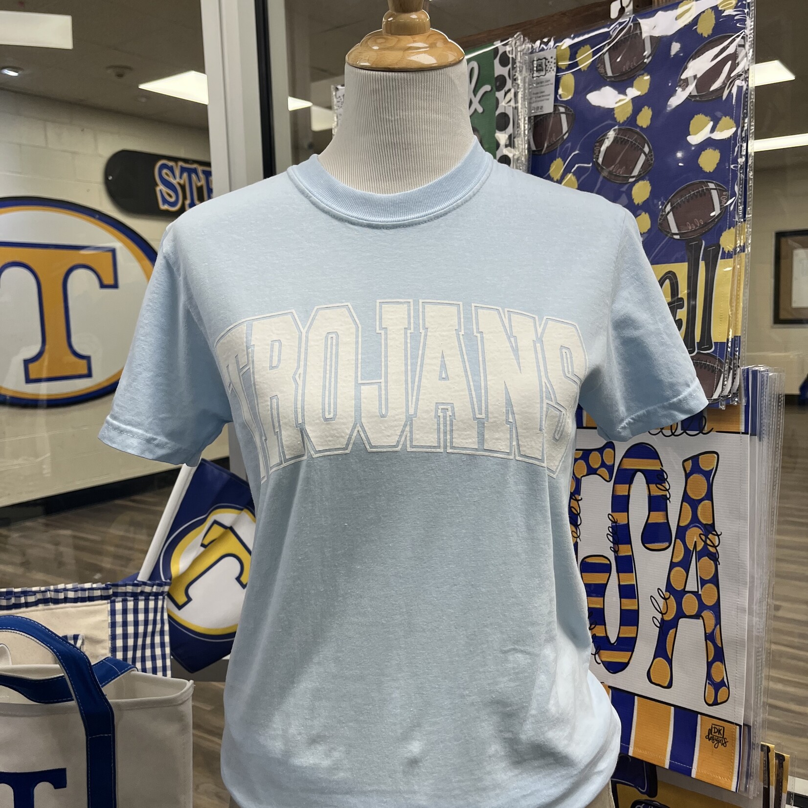 Comfort Colors Trojans Arched Chambray