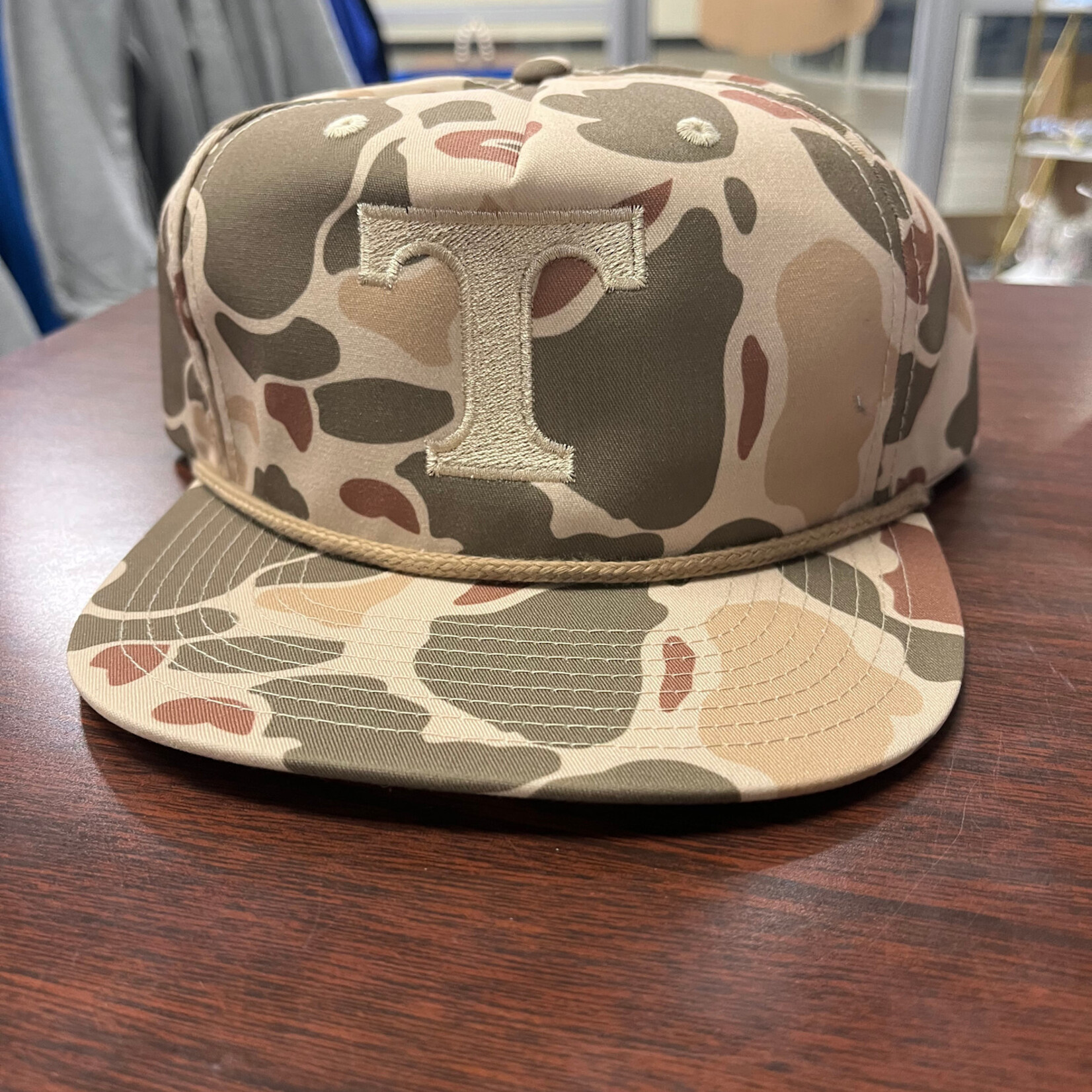 Camo  Light Brown Rope Hat