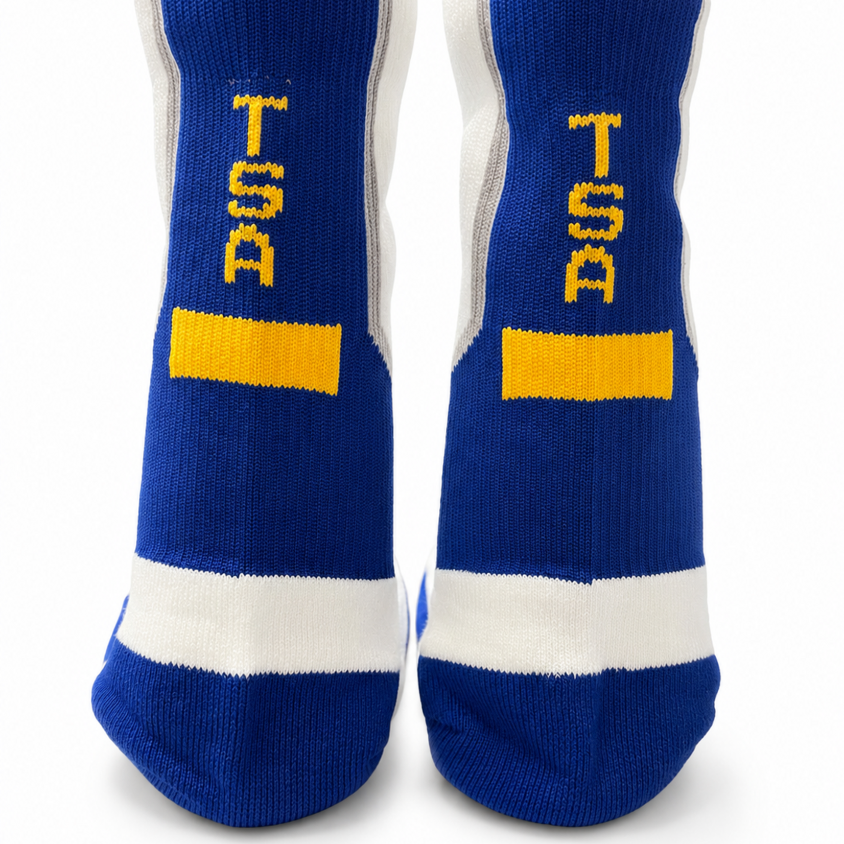 White TSA Socks w/ Stripe