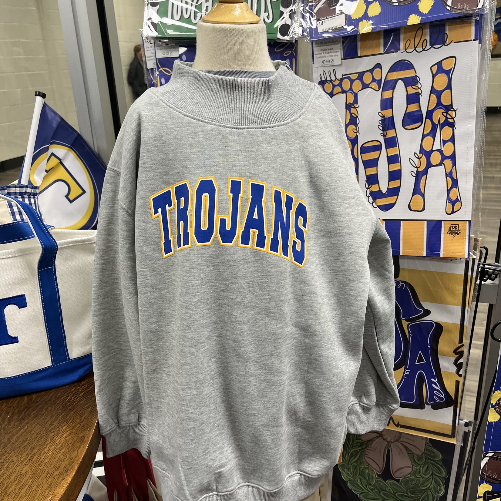 Mock Neck  Grey Sweatshirt