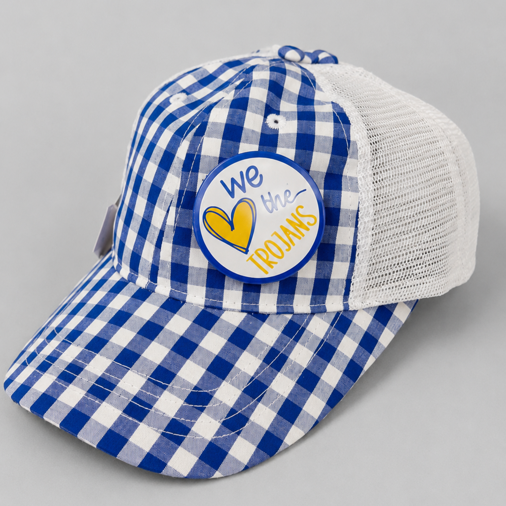 Royal Blue Gingham Hat