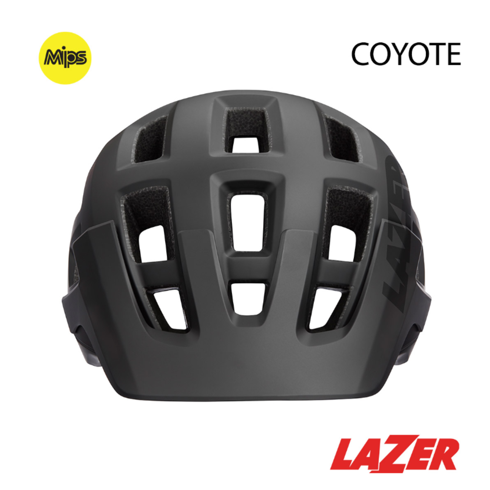 LAZER HELMET LAZER - COYOTE MIPS MATTE FULL BLACK MEDIUM