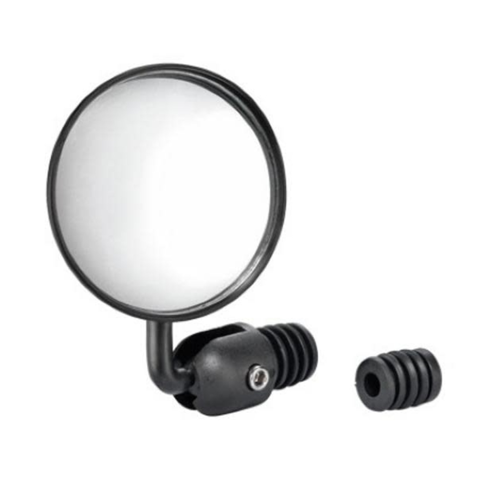 COLOURY Mirror - 2.5 inch Round - 360? Angle Adjustable, Dual Plugs 17.8 / 19.0mm