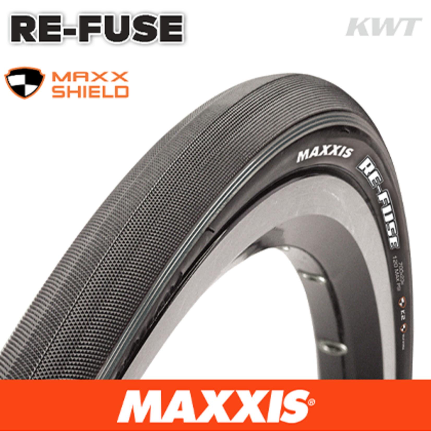 MAXXIS RE-FUSE 700 X 25 Folding 60TPI MaxxShield Ultra Sport