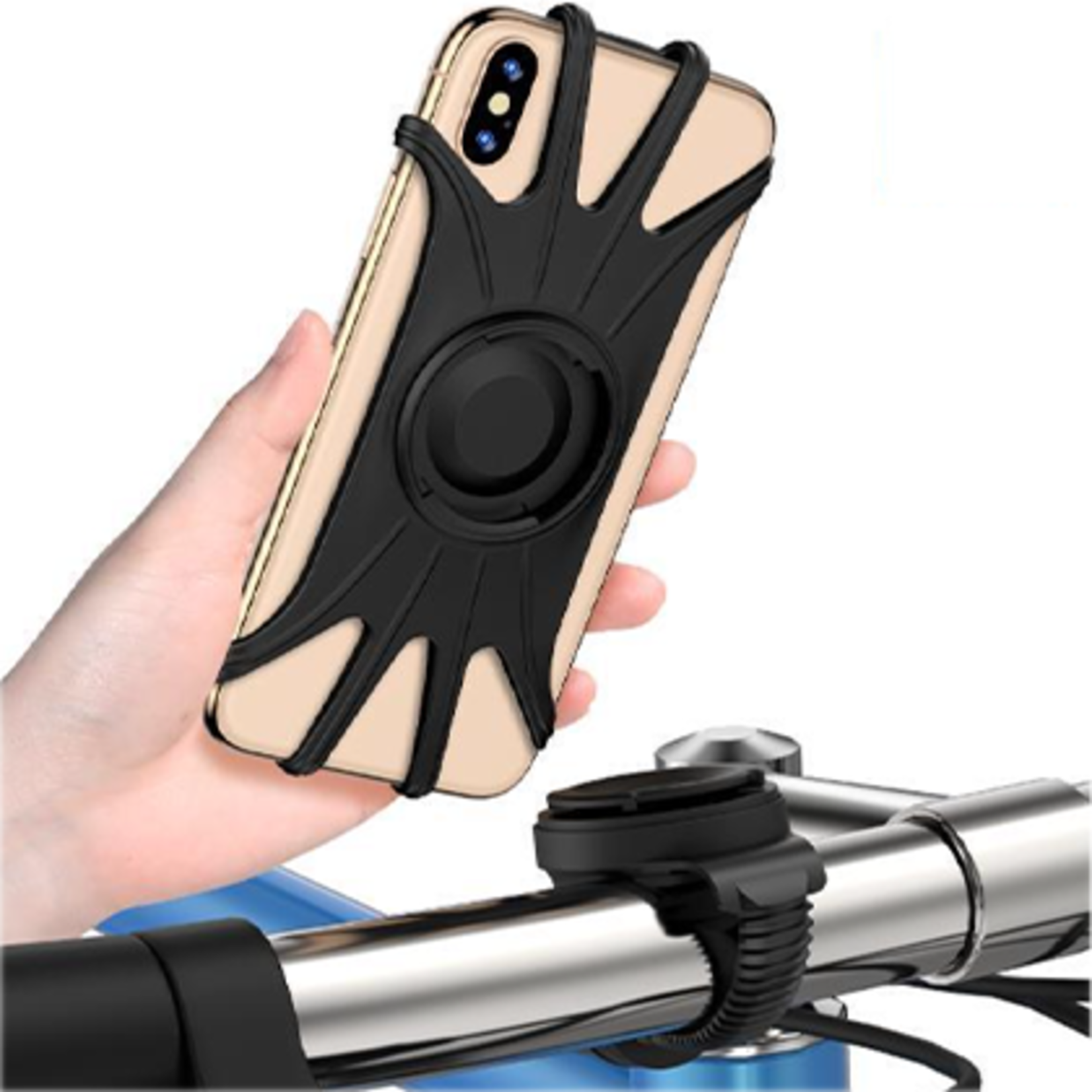 Bike Mount Phone Holder Universal Bicycle Cradle for iPhone Galaxy (4 - 6.5 inch phones)