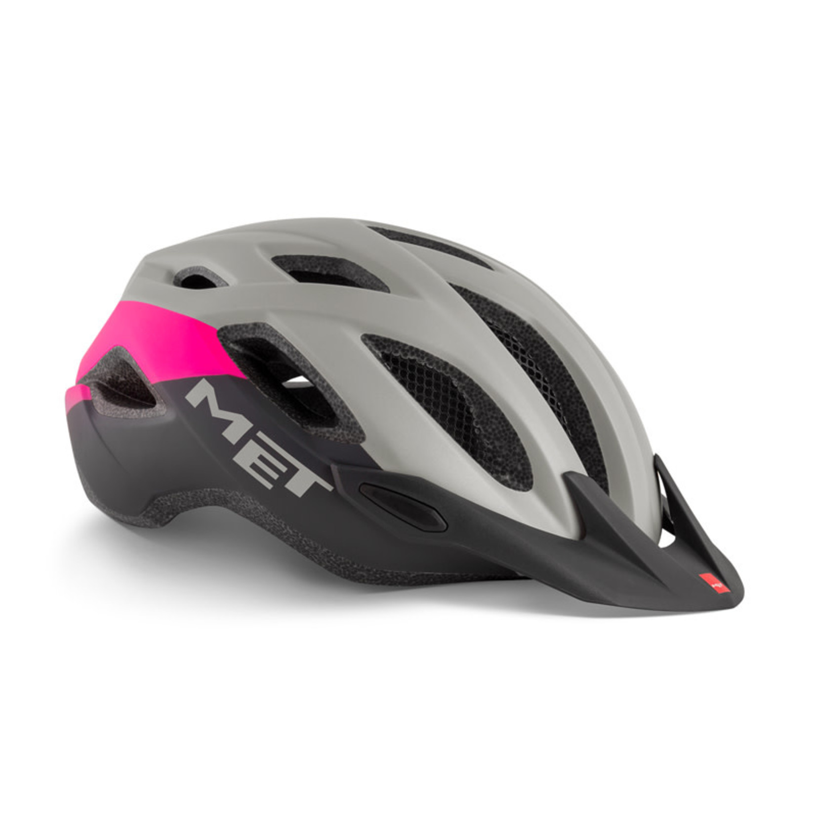 Met Crossover (Med) - Grey / Pink - Active Helmet