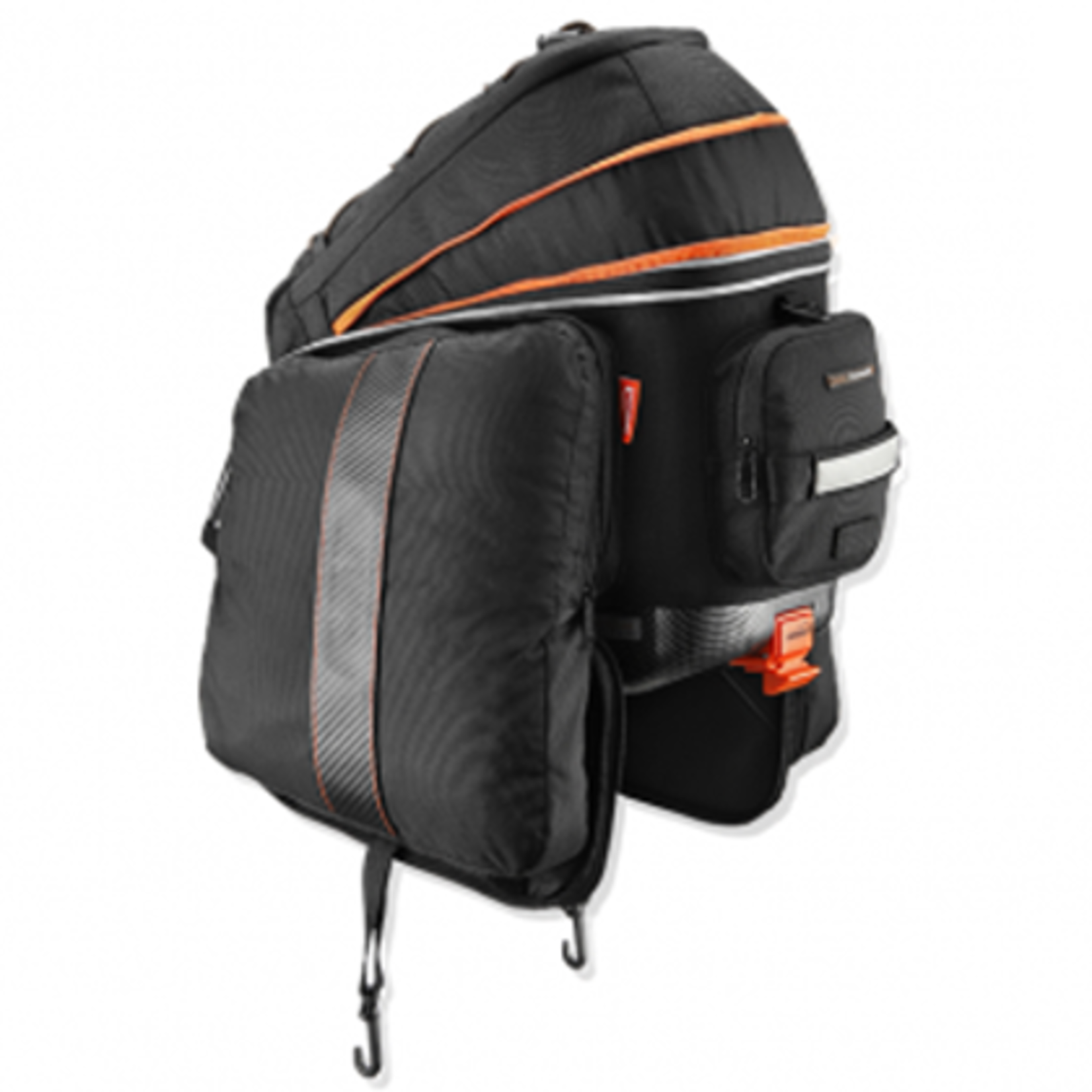 Pannier Premium Bag - Pak Rak Expandable Clip-On Bag With Fold Down Panniers For Racks