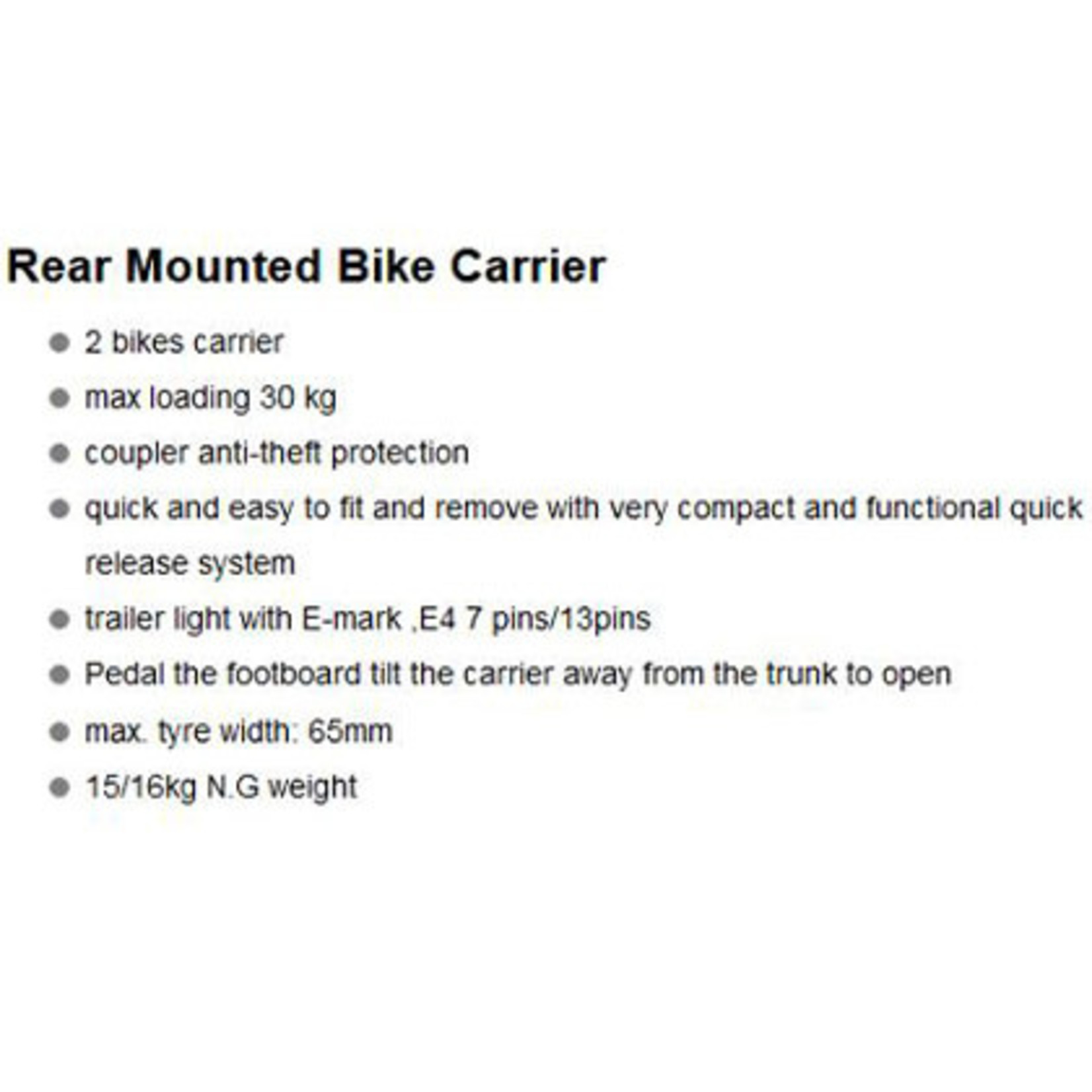 STOWAWAY Car Rack Bike Carrier - Tow Ball Mount, 2 Bikes, Folding Design
