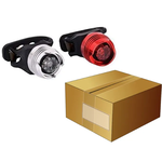 LIGHT SET - Front & Rear Combo Light Set, 1 LED Mini Lights, 2 Functions, Alloy Housing, Batteries inc