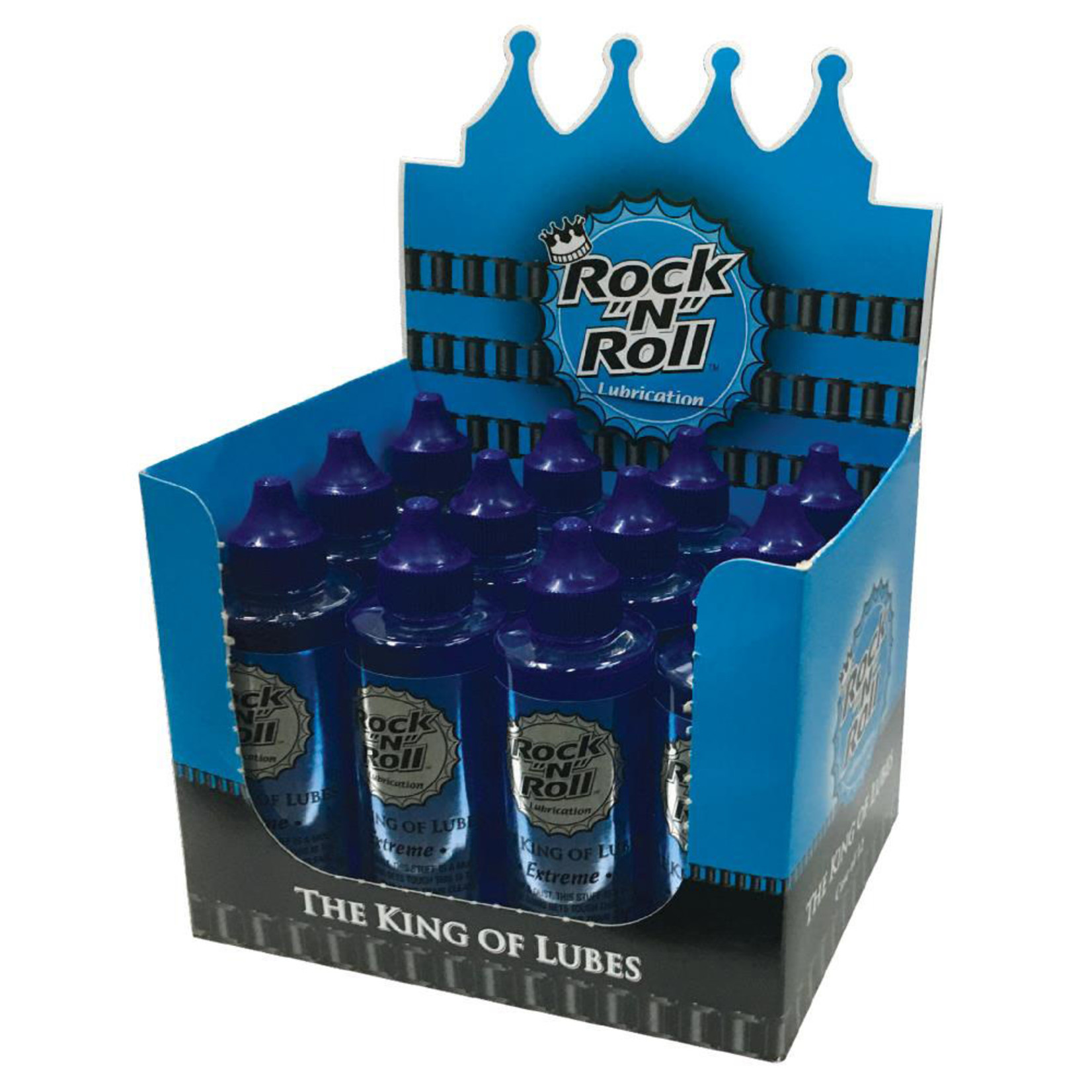 LUBES/CLEANERS - ROCK''N''ROLL ROCK"N"ROLL EXTREME 4OZ.  LUBE MTB BLUE (12)(192)