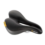 Saddle, Velo Plush, for Inclined riding, Ladies specific w/ Cut out, 371g, 252mm x 174mm