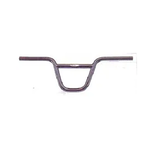HANDLEBAR  22.2mm, 64cm Wide, 185mm Rise, 20" BMX, Steel  BLACK