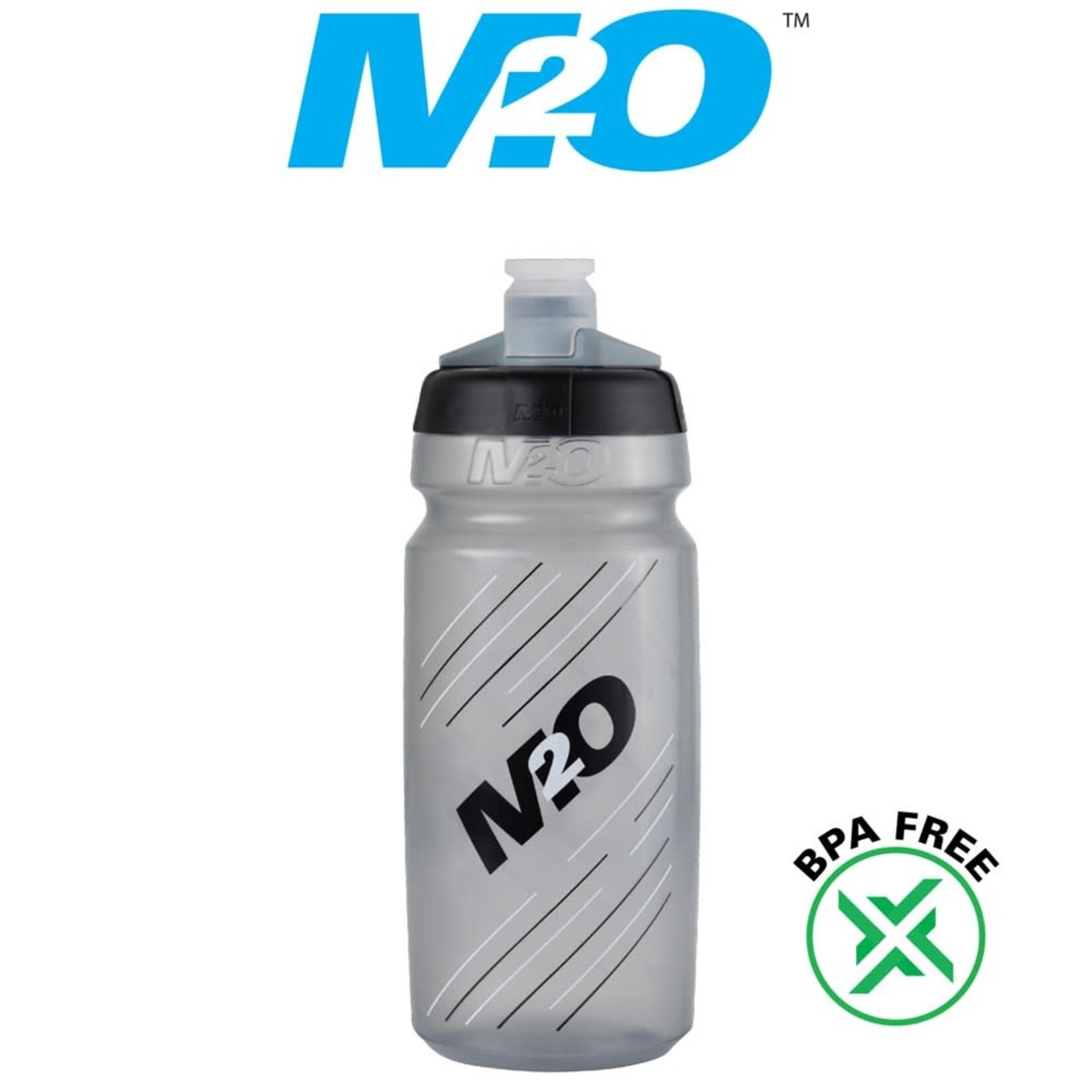 M2O Water Bottles M2O Pilot Water Bottle 620ml Smoke/Black